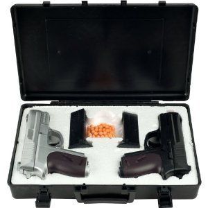  Airsoft Pistol Dueling Kit with Case 2 Pistols Gun Set Air Soft