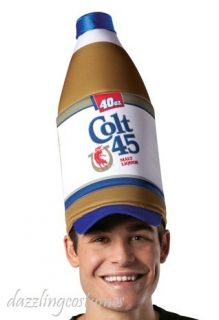 Colt 45 Beer Bottle Hat Cap Tall Mens Adult Unisex Costume Drinking