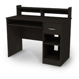 Black Student Compact Office Dorm Wood Computer Desk Durable Bedroom