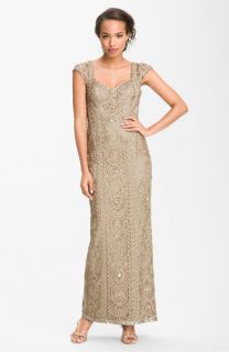 Sue Wong Open Back Embroidered Gown