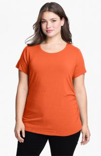 Vince Camuto Ruched Short Sleeve Tee (Plus)
