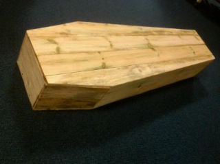  Lifesize Treated Wood Wooden Casket Coffin Halloween Prop Decoration