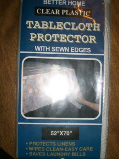 Better Homes Clear Table Cloth Protector and Weights
