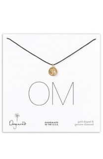 Dogeared Modern Word   Om Gold Necklace