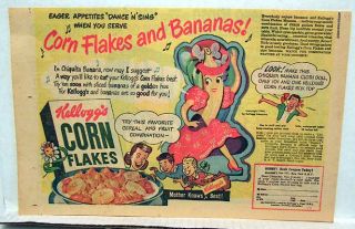 1940s Newspaper Sunday Comic Strip Kelloggs Chiquita Ad