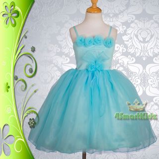 CLEARANCE SALE Blue Wedding Flower Girl Flowergirl Party Dress Size 3