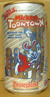 Diet Caffeine Free Coca Cola Mickeys Toontown Soda Can Disneyland