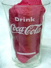 1970 Drink Coca Cola Syrup Line Tulip Shape Etched Glass By Federal