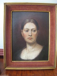 German Artist S. Staudhamer 1857 Oil painting Portrait Woman  found WW