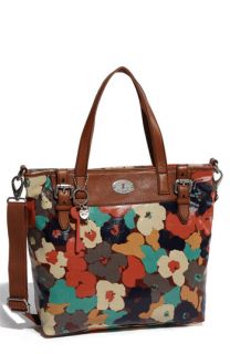 Fossil Vintage Key Per Coated Canvas Tote