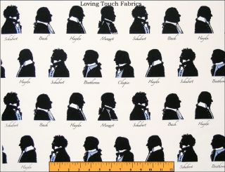 Famous Music Composer Silhouettes Bach Beethoven Mozart Schubert