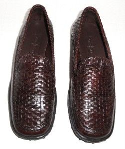 Cole Haan Womens F9425 Brown Woven Leather Loafer Size 6.5 B