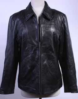 Womens Colebrook Co Soft Leather Hipster Jacket Sz L