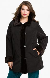 Gallery Storm Coat with Faux Fur Lining (Plus)