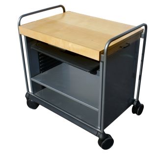 product design group mobil cart computer workstation oak metal this