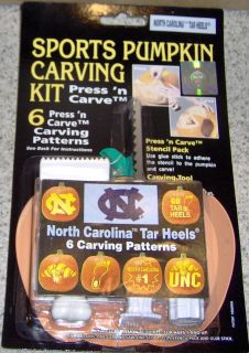  Tar Heels Pumpkin Carving Kit with Stencils New 