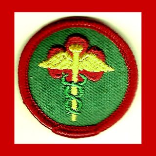 COMMUNITY HEALTH, Girl Scout Red Worlds to Explore Badge 1980  1991