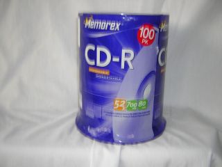  Supplies CDs Blank Memorex CD R 100 Pack Compact Discs New