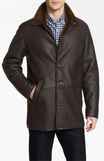 Robert Talbott Leather Coat with Genuine Shearling Lining