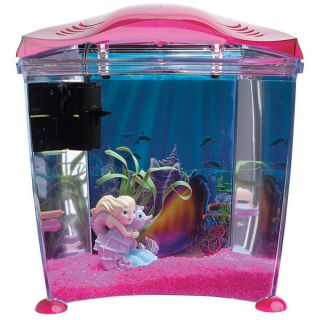 Complete Little Pink Mermaid Princess Girl Fish Tank Desktop Easy Use