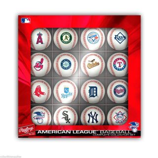 Rawlings Team Replica Al Baseball Collector Set of 16 American League