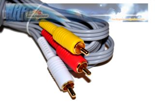 New Composite AV Audio Video Cable w RCA (Red White Yellow Connector