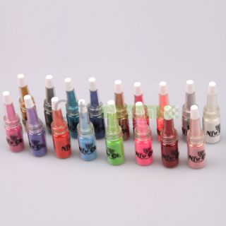 17 Color Nail Art Glitter Powder Tips Decoration Manicure Bottle Set