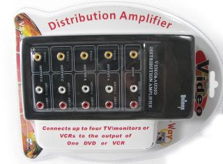  Amplifier RCA Video Splitter Video Composite Signal Amp