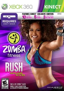 MINT COND Zumba Fitness Rush Xbox 360 2012 KINECT GAME MINT COND