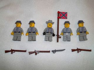 Lego Civil War Mini Figure Custom Confederate Cavalry