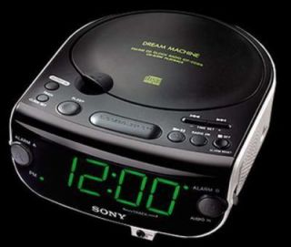  Alarm Clock Am FM Radio CD  Player w Audio in Jack Snooze