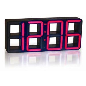 Fascinations Time Squared Red LED Alarm Clock New Decor