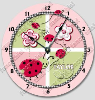 Clock Ladybug Personalized Shower Nursery Gift
