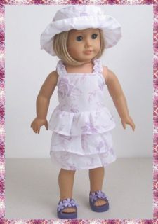 Cute Layered Dress Hat Doll Clothes 4 American Girl Dolls 924
