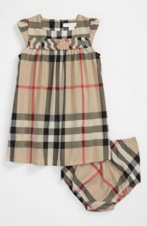 Burberry Check Print Dress (Infant)