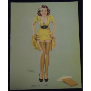 Vintage Pinup Girl Print Howard Connolly Jutht My Thize