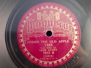 conqueror my old pal of yesterday gene autry jimmy long 7910 a under