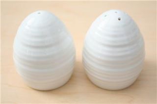 White Portmeirion Sophie Conran Salt and Pepper Shakers   New