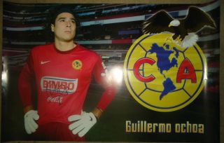 Club America Ochoa Signed Poster