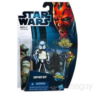 Clone Wars CW 13 CAPTAIN REX (Phase 2) 2012 MOSC Hasbro action figure