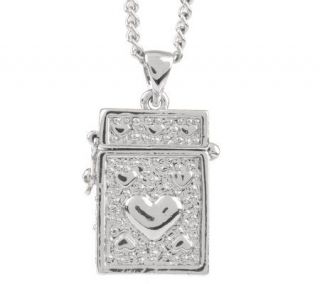 Trinket Box Pendant Necklace with 28 Chain   J144362