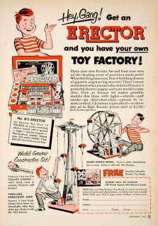  gilbert erector construction set toy boy ferris wheel build parts