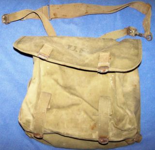  AIRBORNE RUBBERIZED M1936 MUSETTE BAG AIRTRESS MIDLAND 1943 GOOD COND