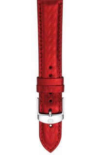MICHELE 18mm Patterned Leather Watch Strap