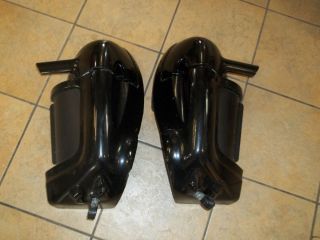 Used Set of Harley Davidson Vented Lower Fairings Gloss Black Complete