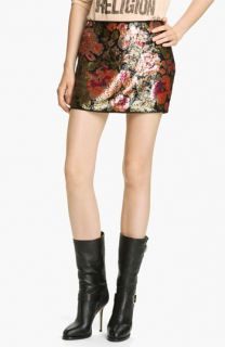 Haute Hippie Floral Sequin Miniskirt
