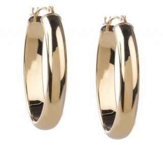 EternaGold Bold Polished Oval Hoop Earrings 14K Gold —
