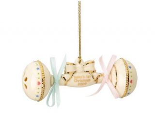 Lenox 2009 Babys First Christmas Rattle Ornament —