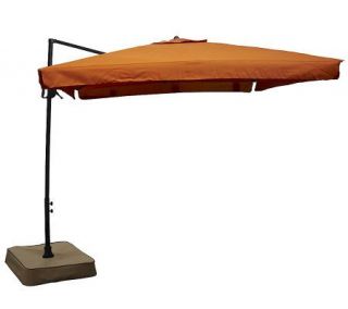 Southern Patio Square Offset Easy Tilt Umbrella with Base —