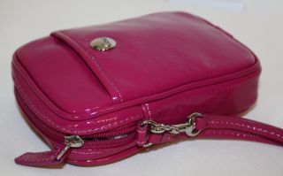 NWT COACH PATENT LEATHER CAMERA PDA CELL PHONE POUCH CASE PINK